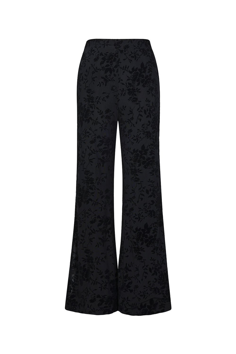 Woven Polyester Fiber Women's Flared Pants Sexy Floral Print 2-piece set