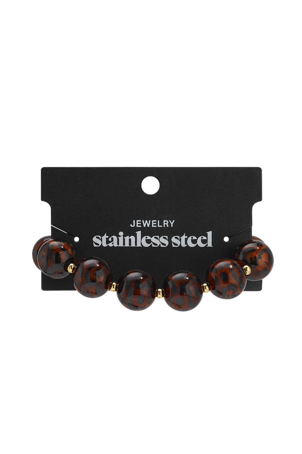 Braccialetti con perline in acrilico, stampa leopardata, casual, quotidiani, semplici, gioielli da donna-16mm h5Immagine4