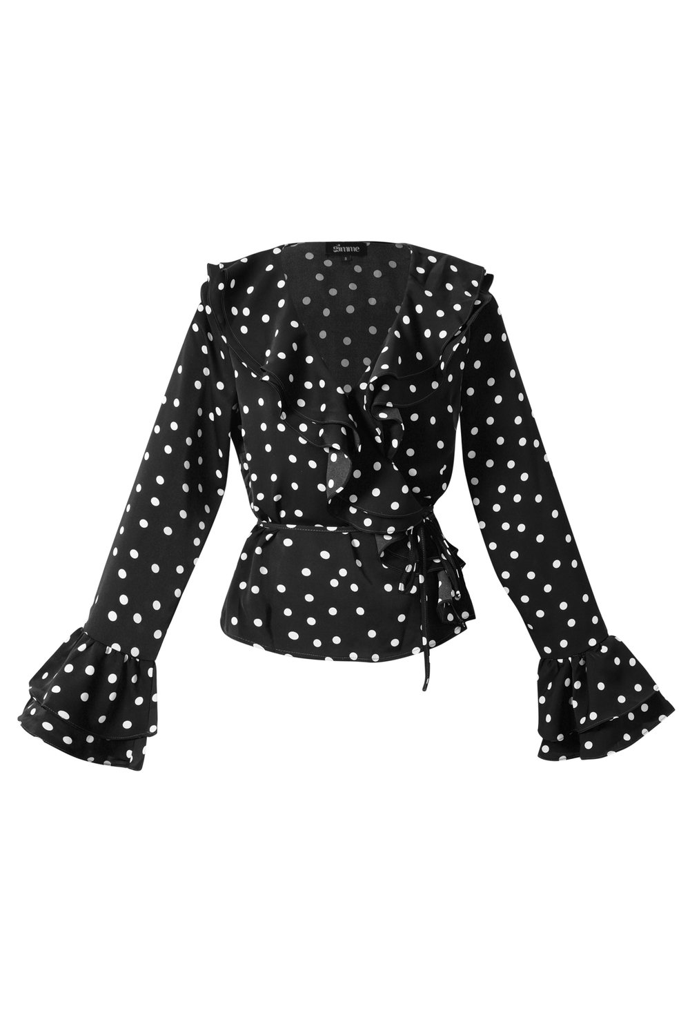 Woven Polyester Fiber Women's Blouse Elegant Polka Dots