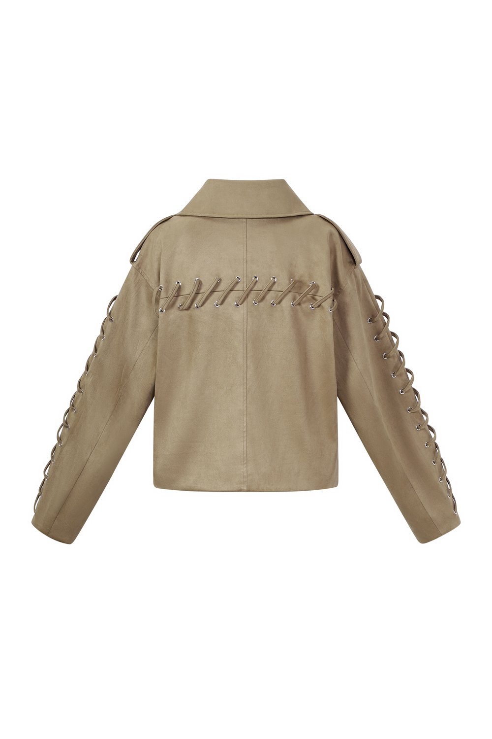 Woven Polyester Fiber Veste Femme Style Street Tie-up h5Image3