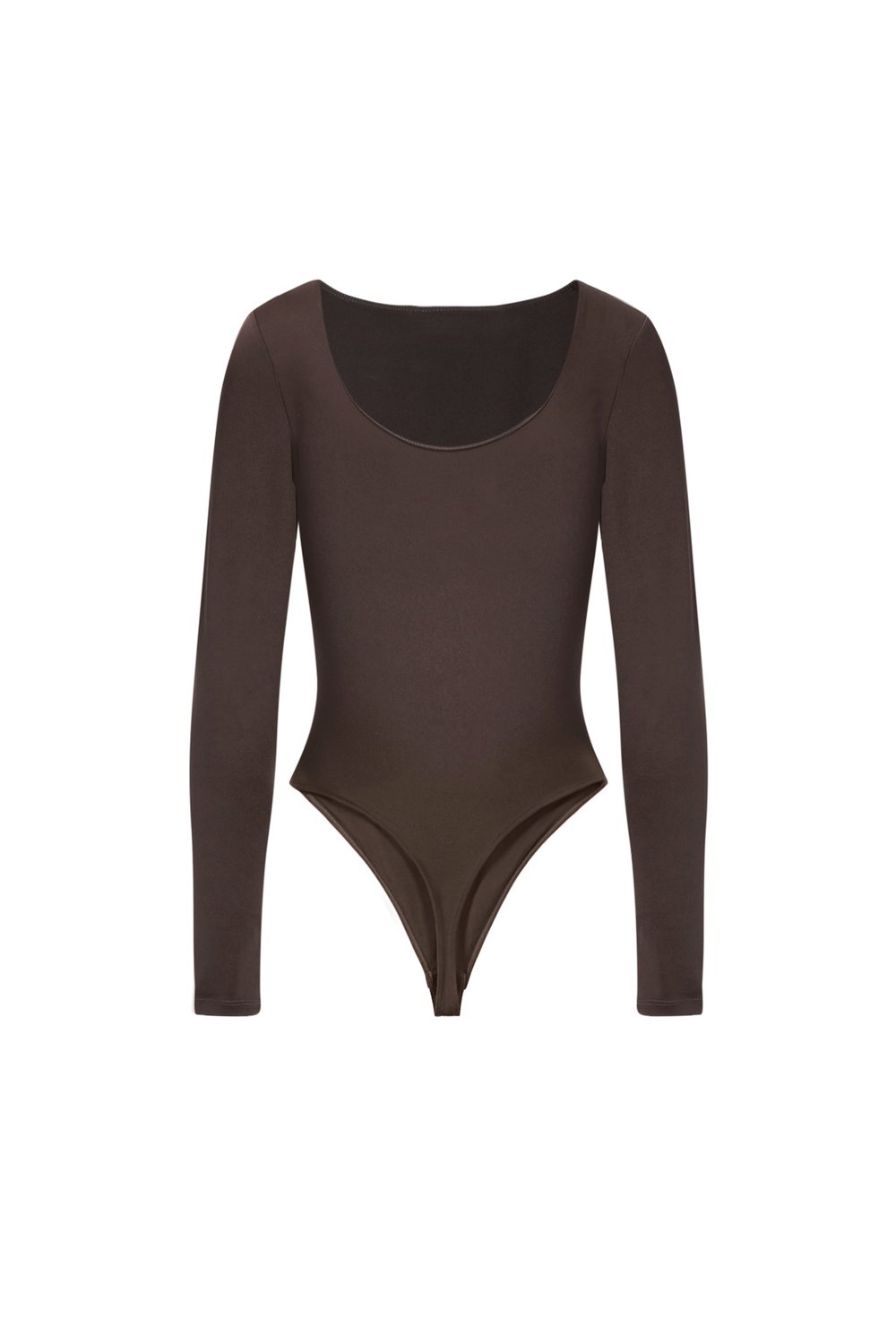 Örme Nikel Şekillendirici Bodysuit Temel Tek Renk h5Resim2