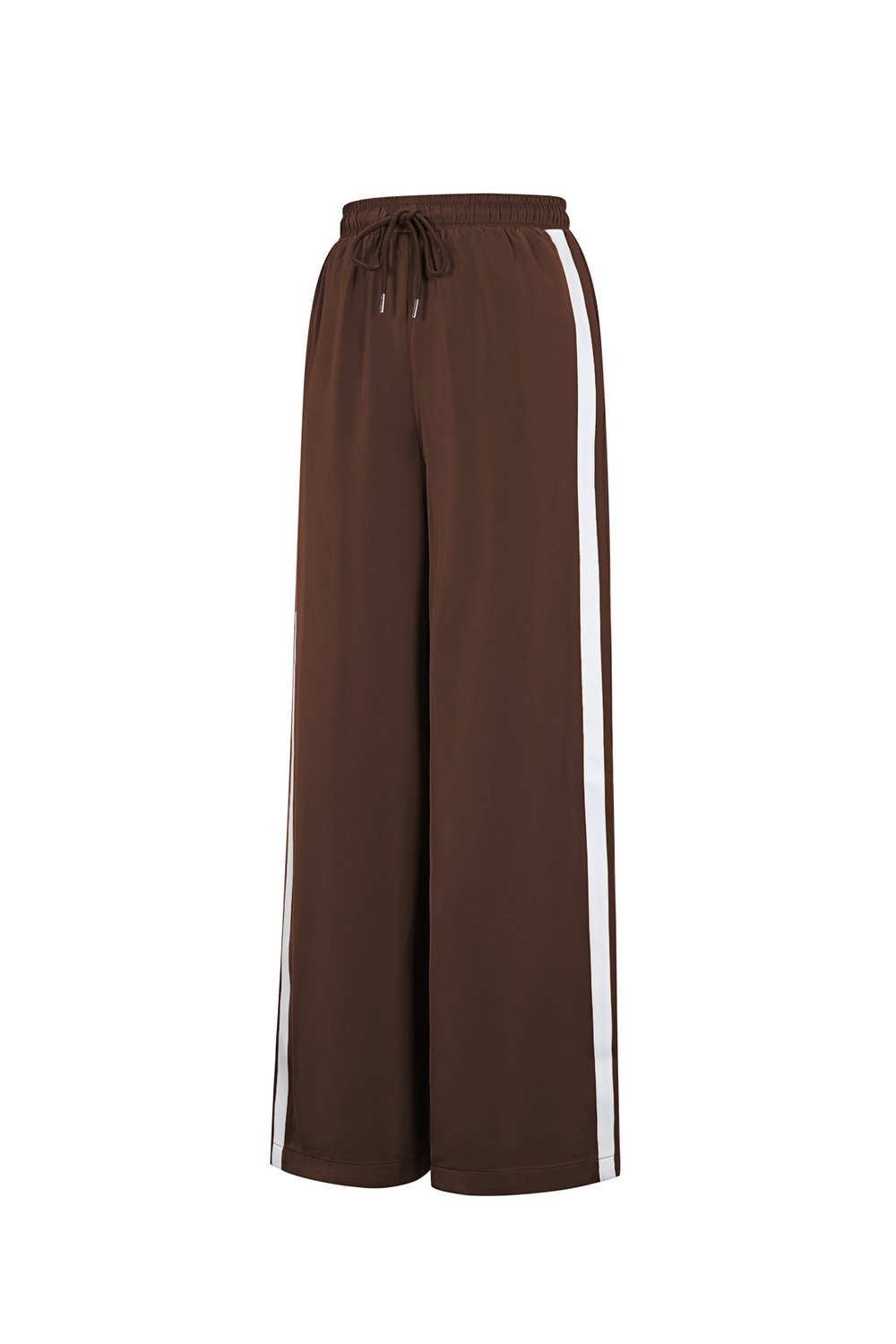 Woven Polyester Fiber Women's Straight Leg Pants Sporty Stripes h5Picture2