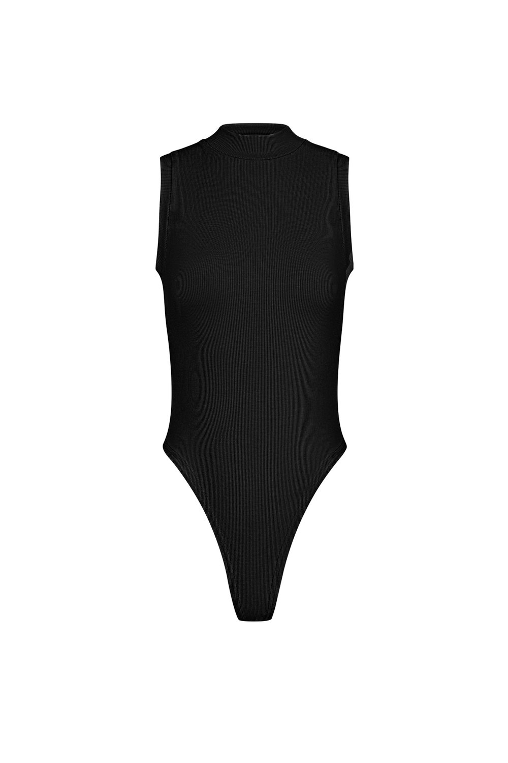 Viscosa Mujer Body Sin Mangas Cuello Alto Diseño Minimalista 