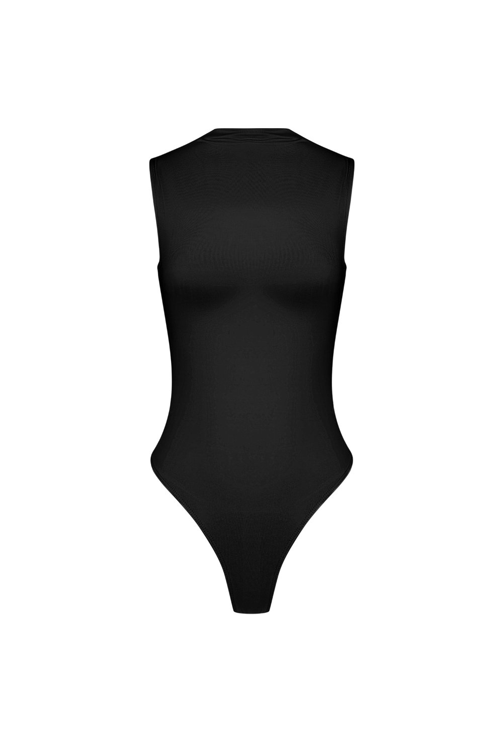 Stretch Knit Women's Bodysuit High Neck Minimalist Design 