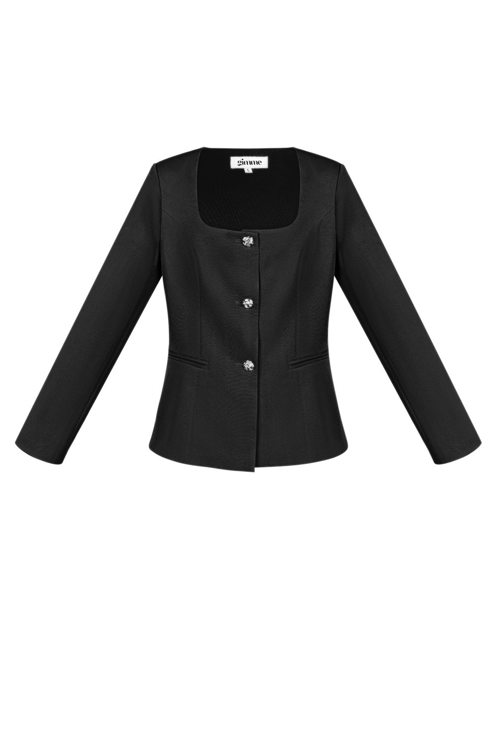 Polyester Women's Suit Jacket Square Neckline Tailored Fit 