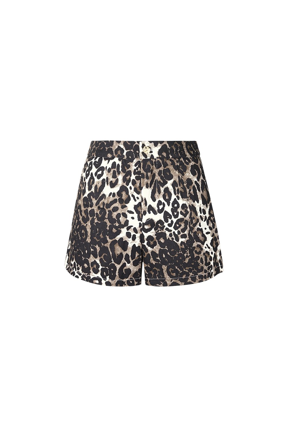 Cotton Women's Shorts Leopard Print High Waist 
