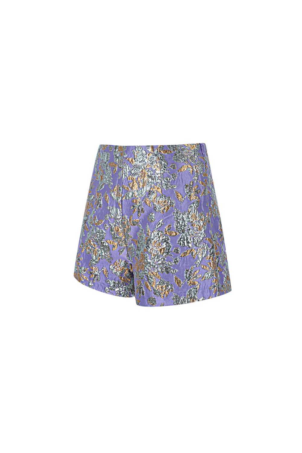Polyester Women's High-Waisted Shorts Floral Print Picture7