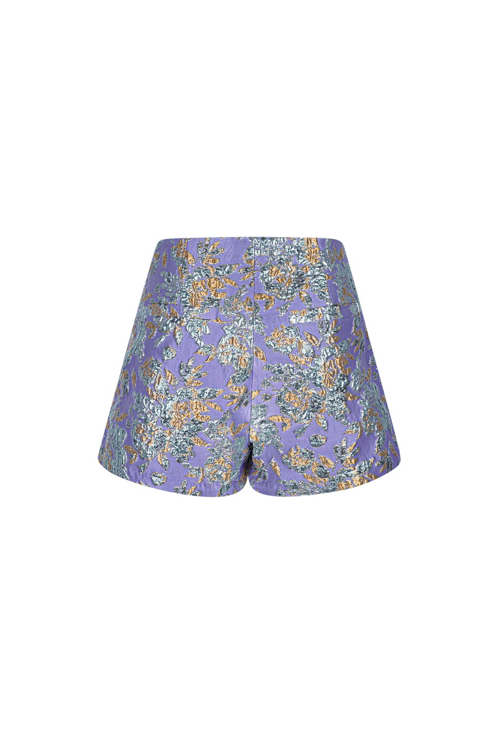 Polyester Women's High-Waisted Shorts Floral Print Picture8