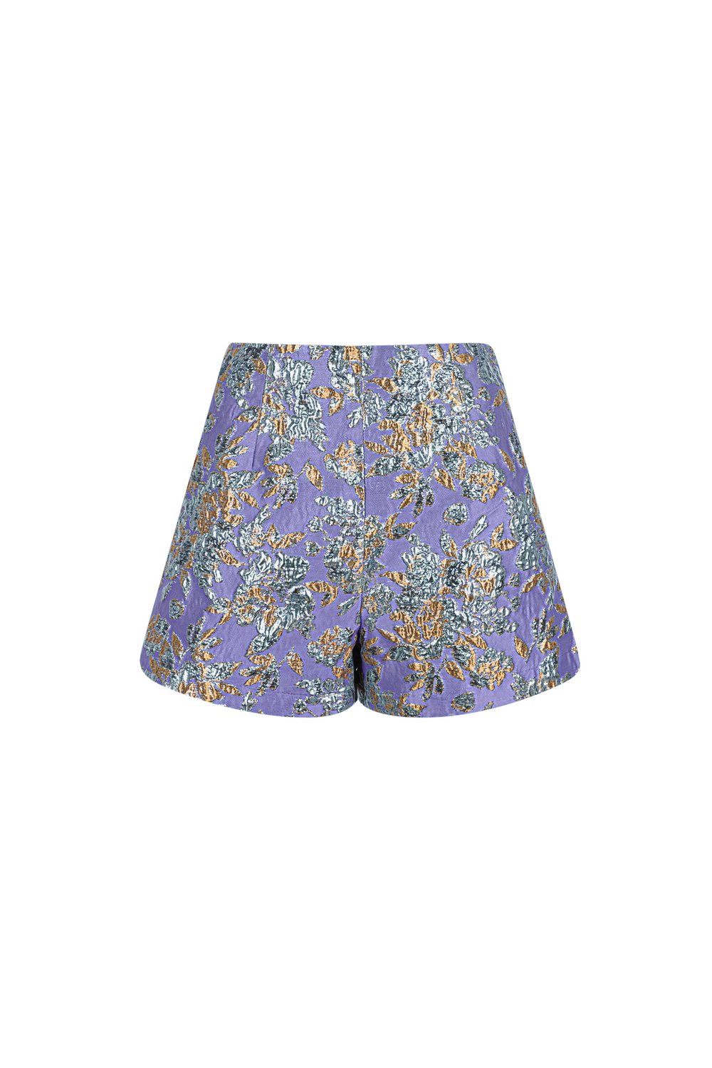 Polyester Women's High-Waisted Shorts Floral Print 