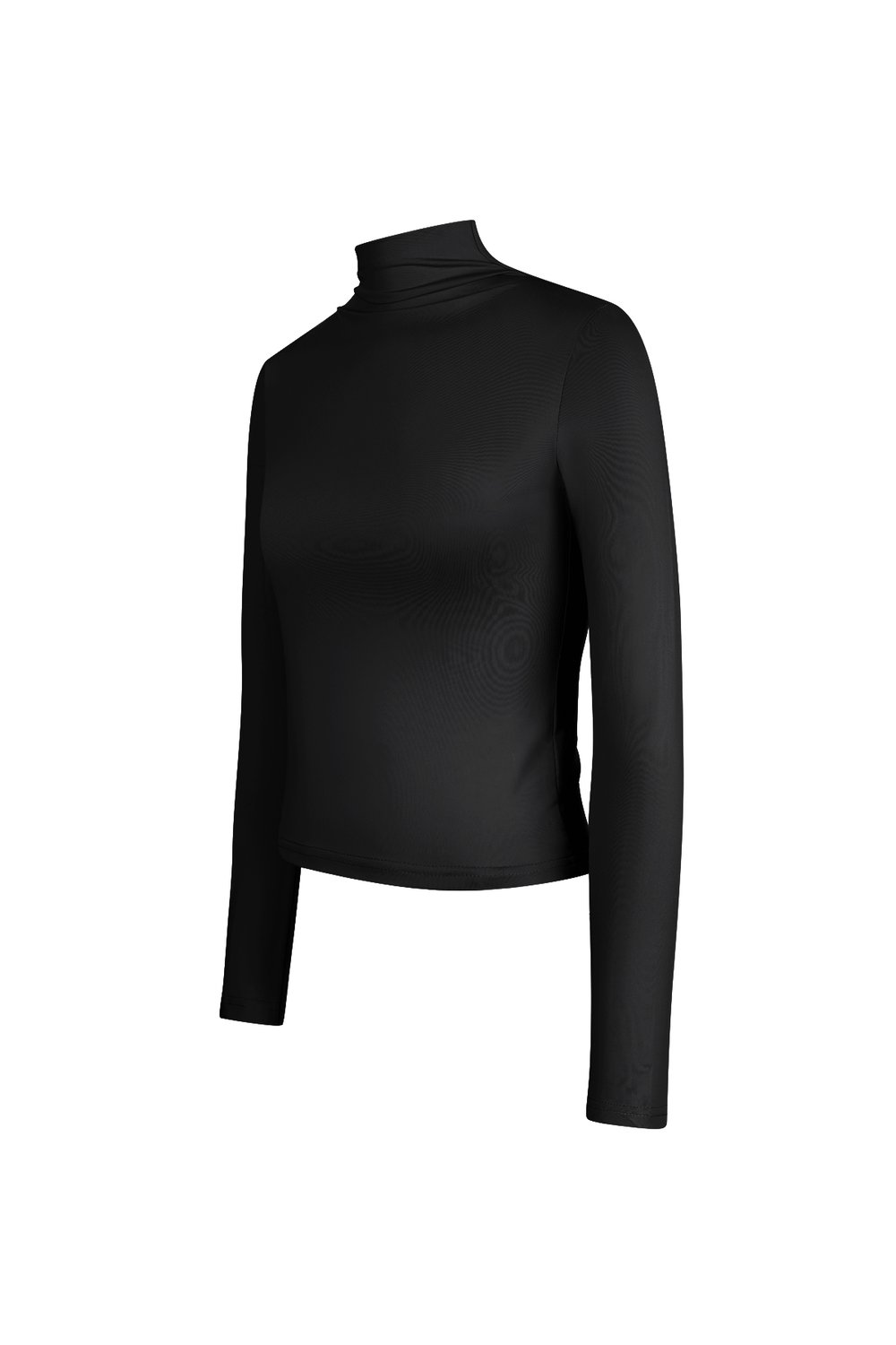 Polyester Women's Long Sleeve Top Ribbed Turtleneck Picture7