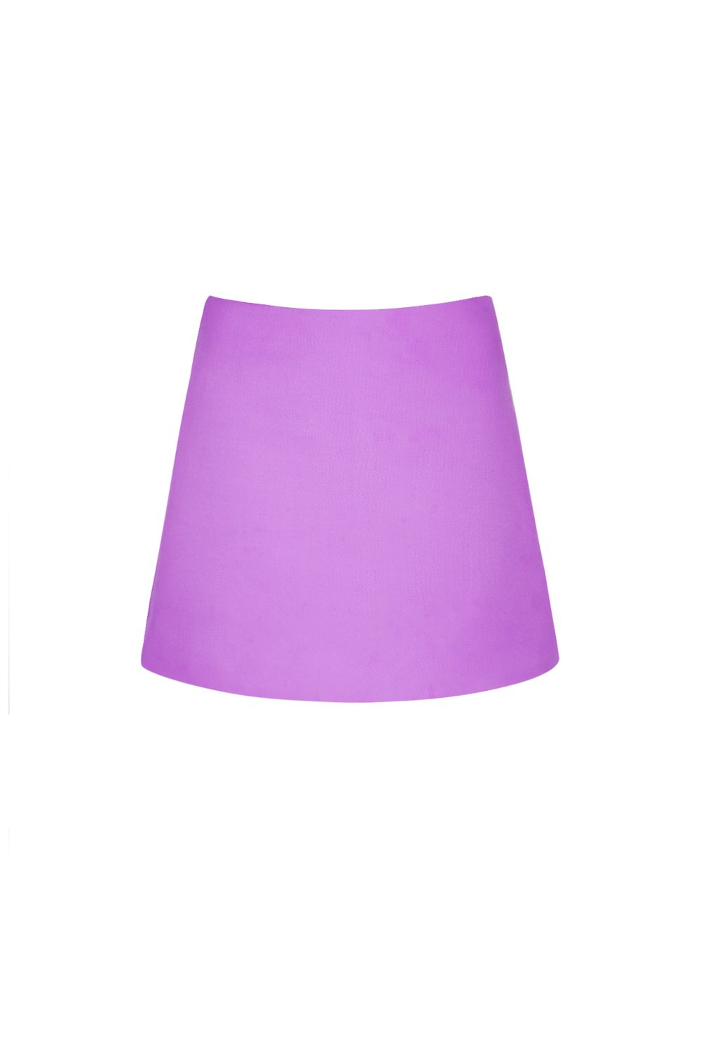 Poliester Kadın Mini Etek Tek Renk Esnek Kesim 