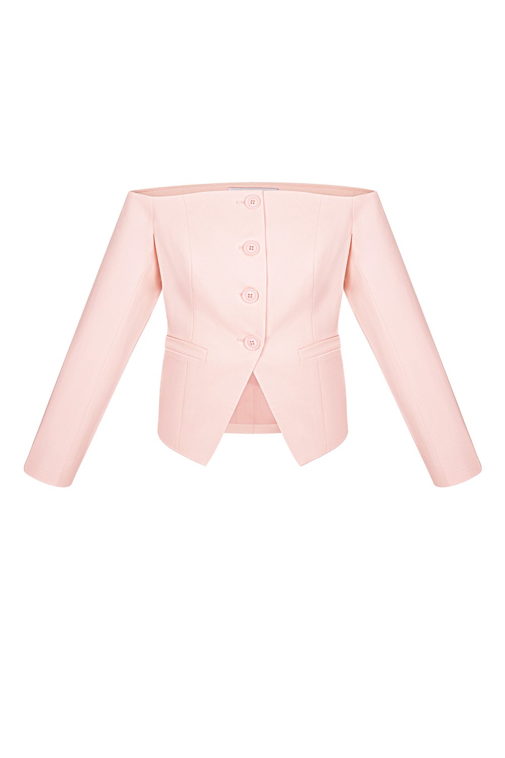 Polyester Women's Off-Shoulder Long Sleeve Top Buttoned Front Design 