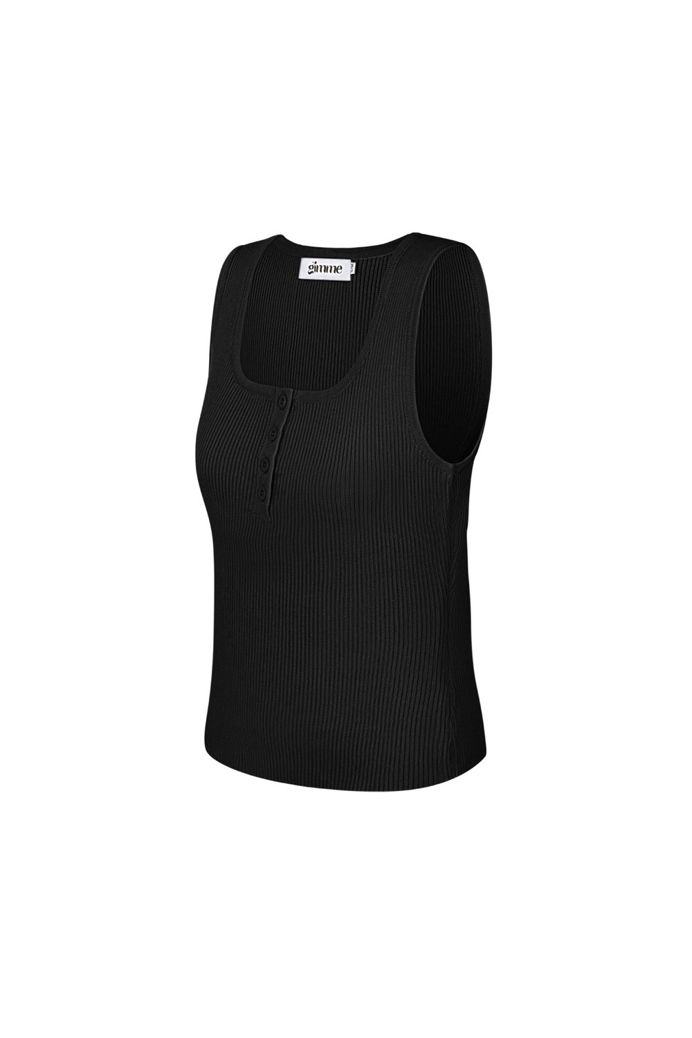 Viscose Women's Sleeveless Top Ribbed Knit Button Front Picture7