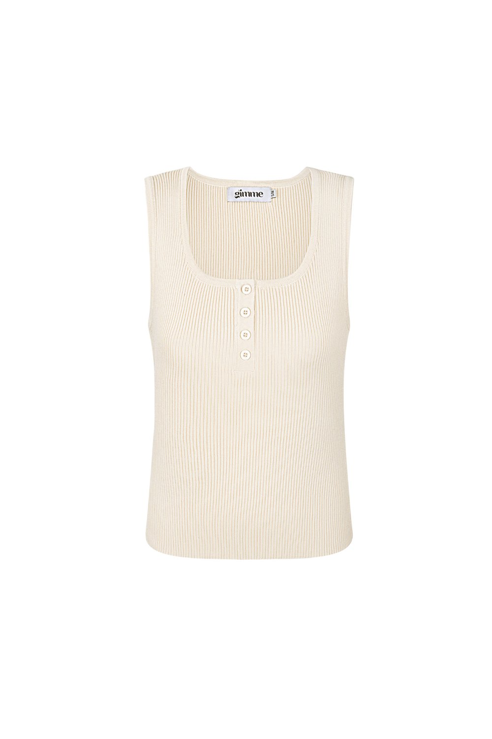 Viscose Women's Sleeveless Top Ribbed Knit Button Front 