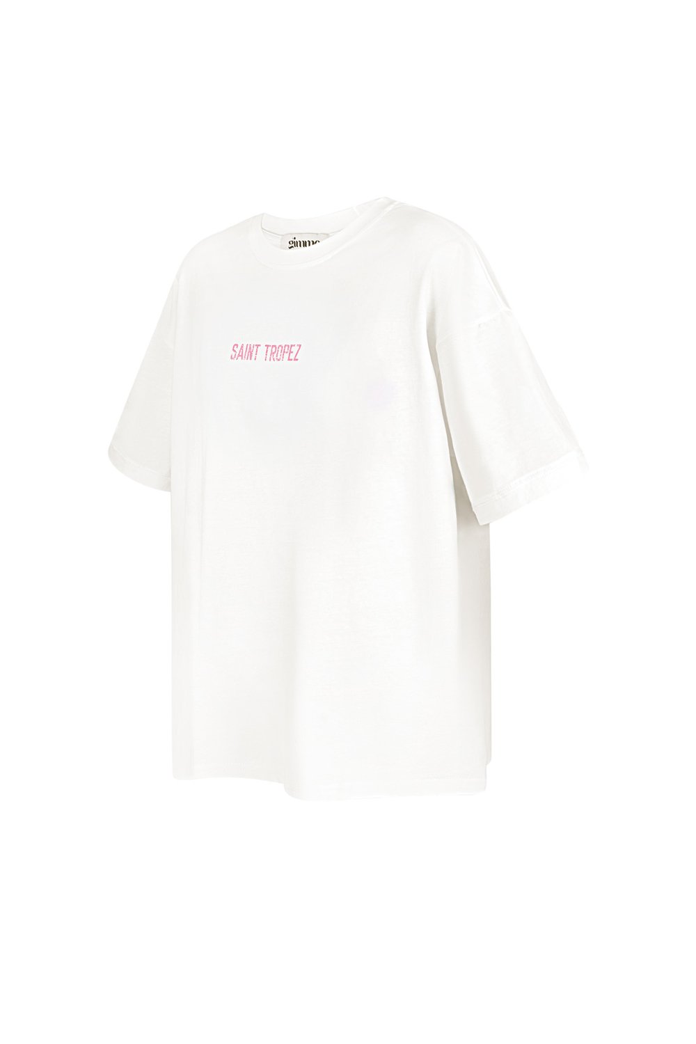 Cotton Women's T-shirt Oversized Saint Tropez Print Picture9