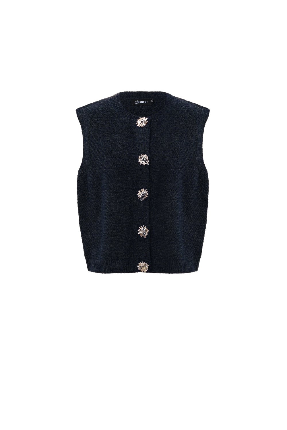 Knitted Polyester Fiber Women's Knitted Vest Casual Solid Color 