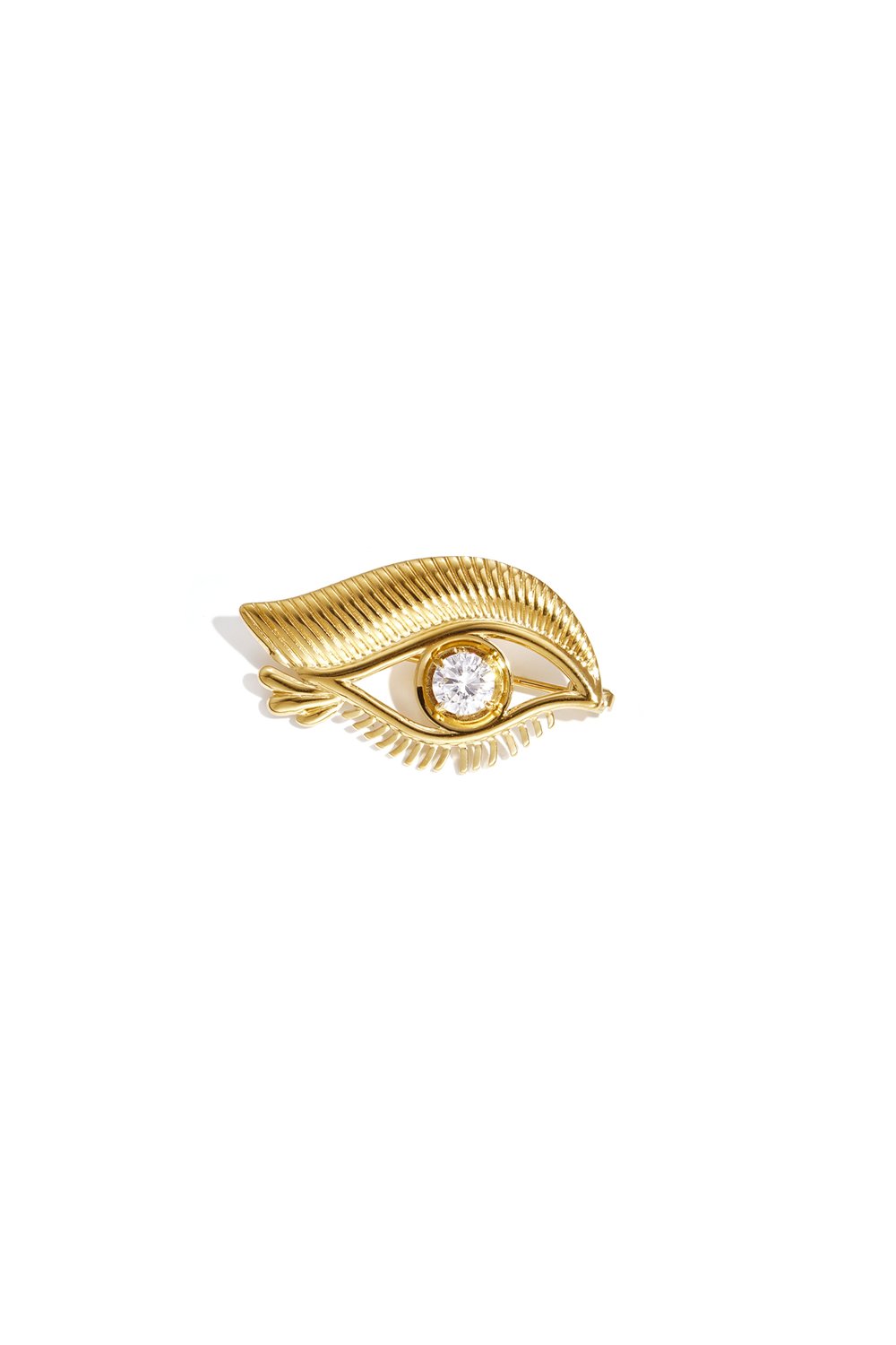 Eye brooch with stone 