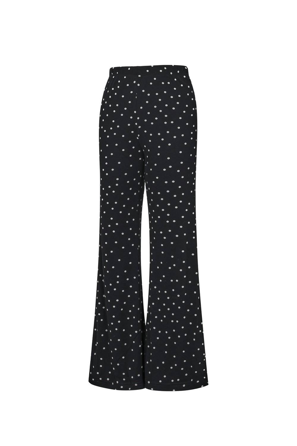 Tessuto Fibra di Poliestere Pantaloni Flare Donna Elegante Puntini h5Immagine2