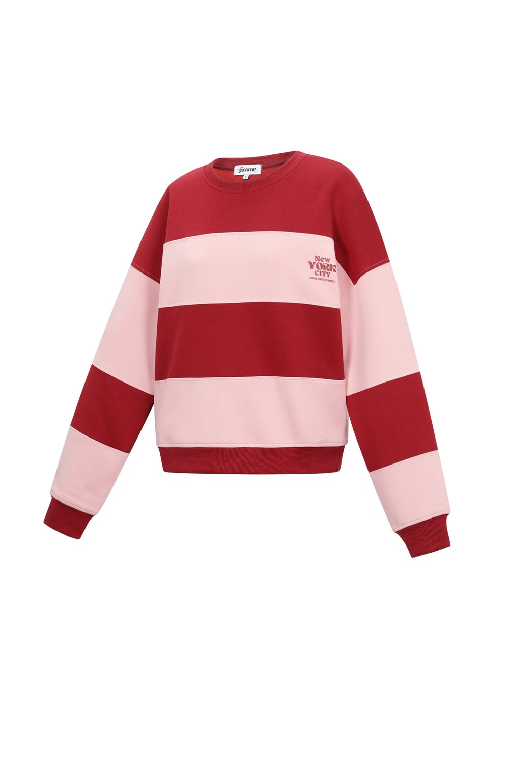 Maglia Cotone Donna Maglione a Manica Lunga Casual Righe h5Immagine2