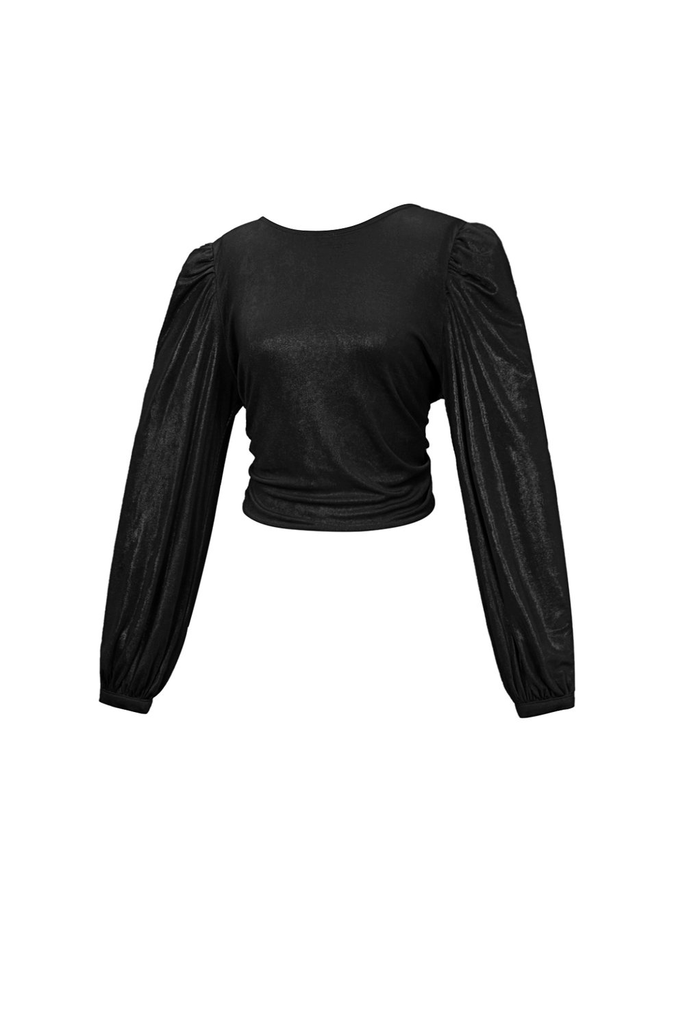 Örme Poliester Lif Kadın Uzun Kol Üstü Seksî Tek Renk h5Resim3