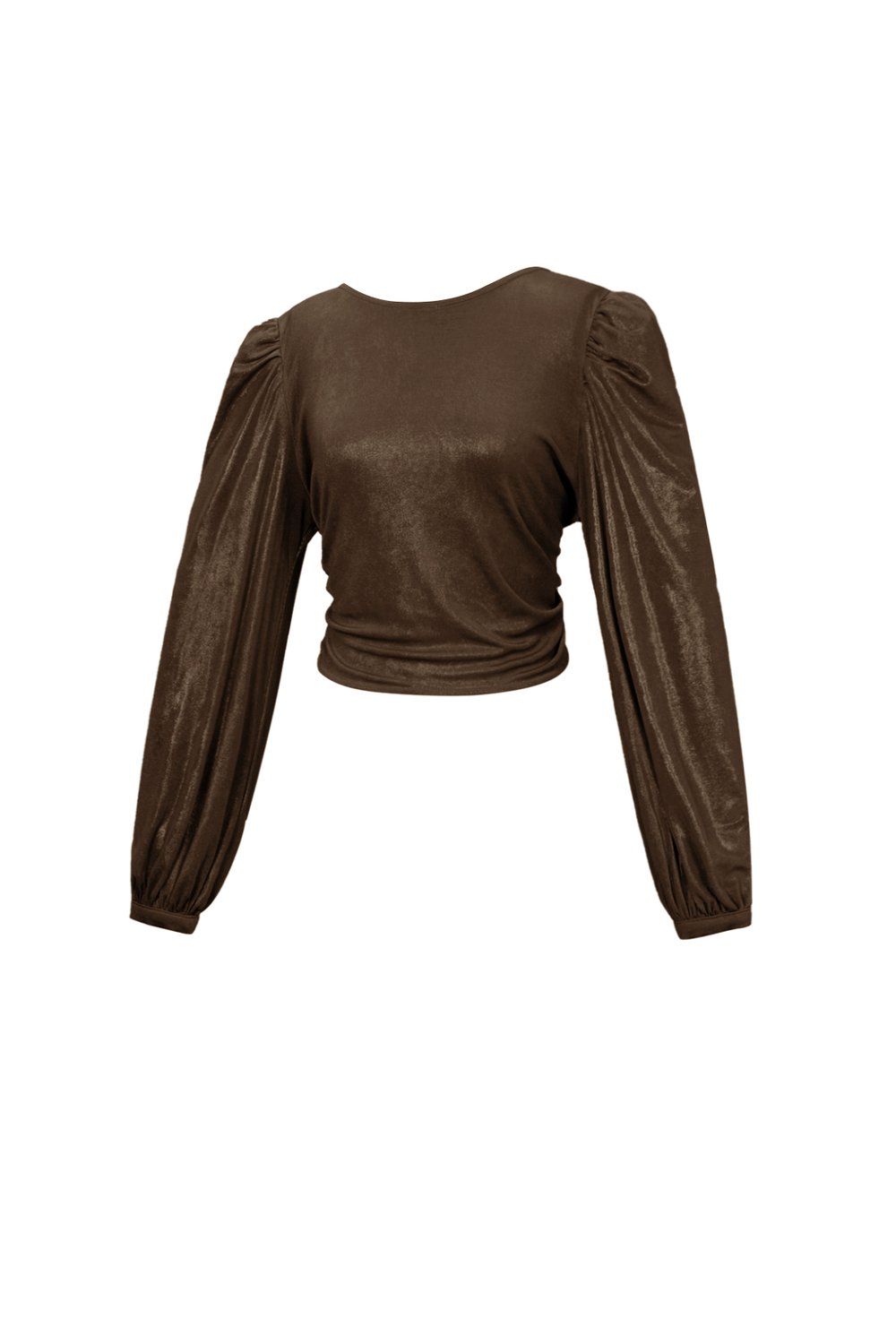 Gebreide Polyestervezel Vrouwen Lange Mouw Top Sexy Solide Kleur Afbeelding3