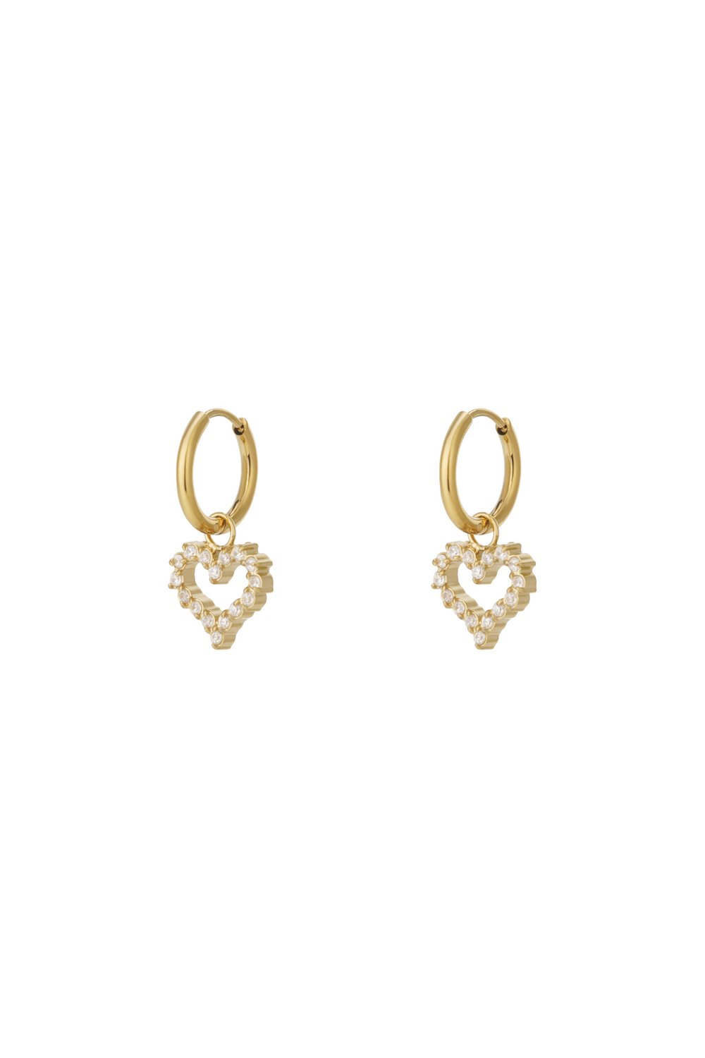 Rhinestone heart Earring 