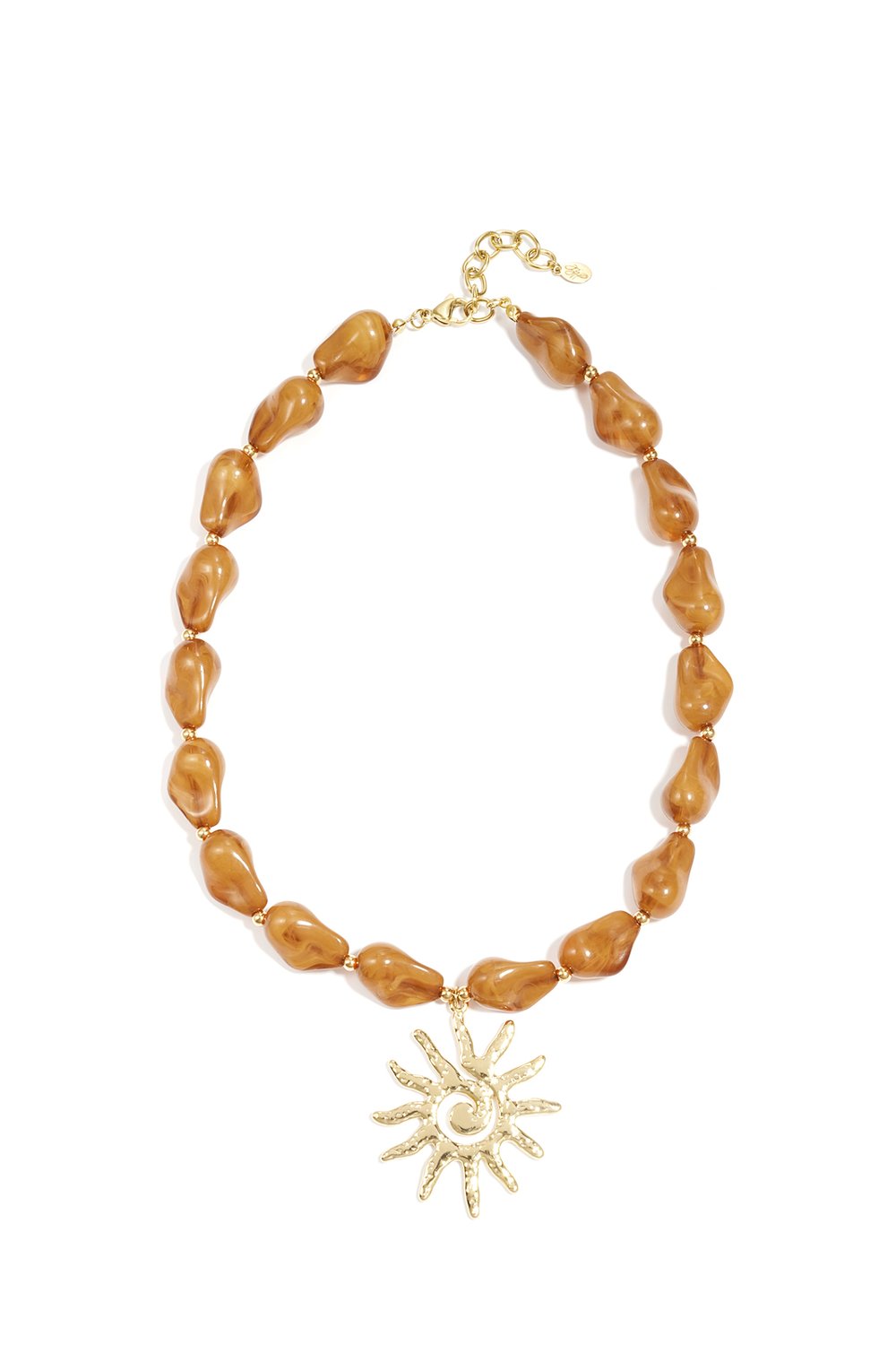 Bead necklace with sun charm Picture3