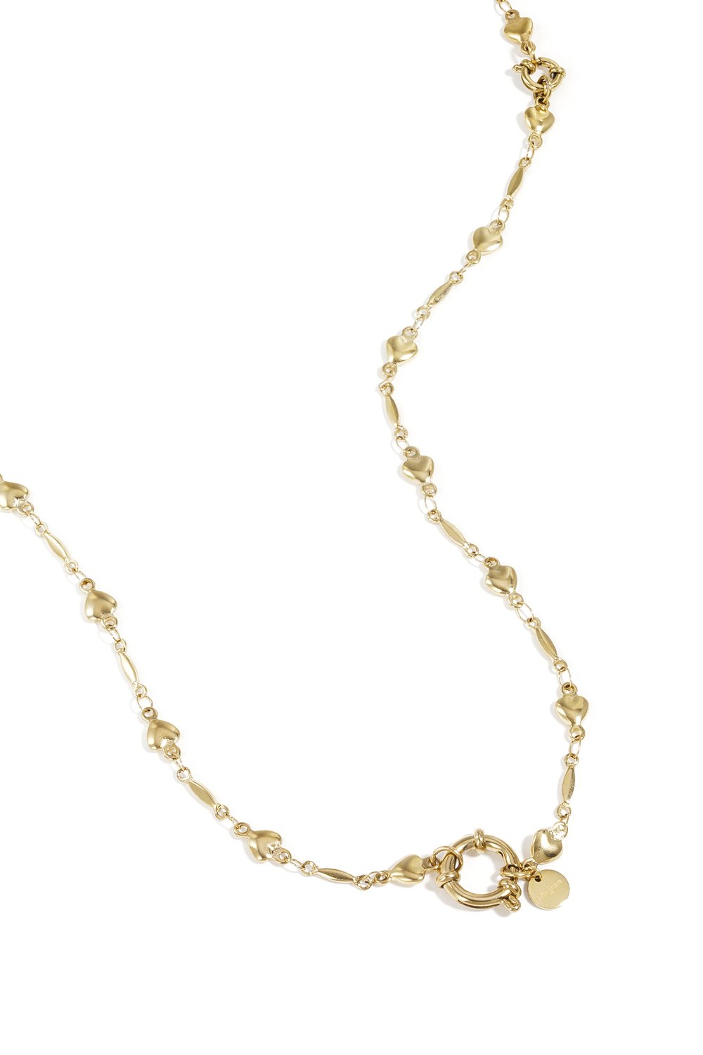 Chain with links and hearts detachable and adjustable 