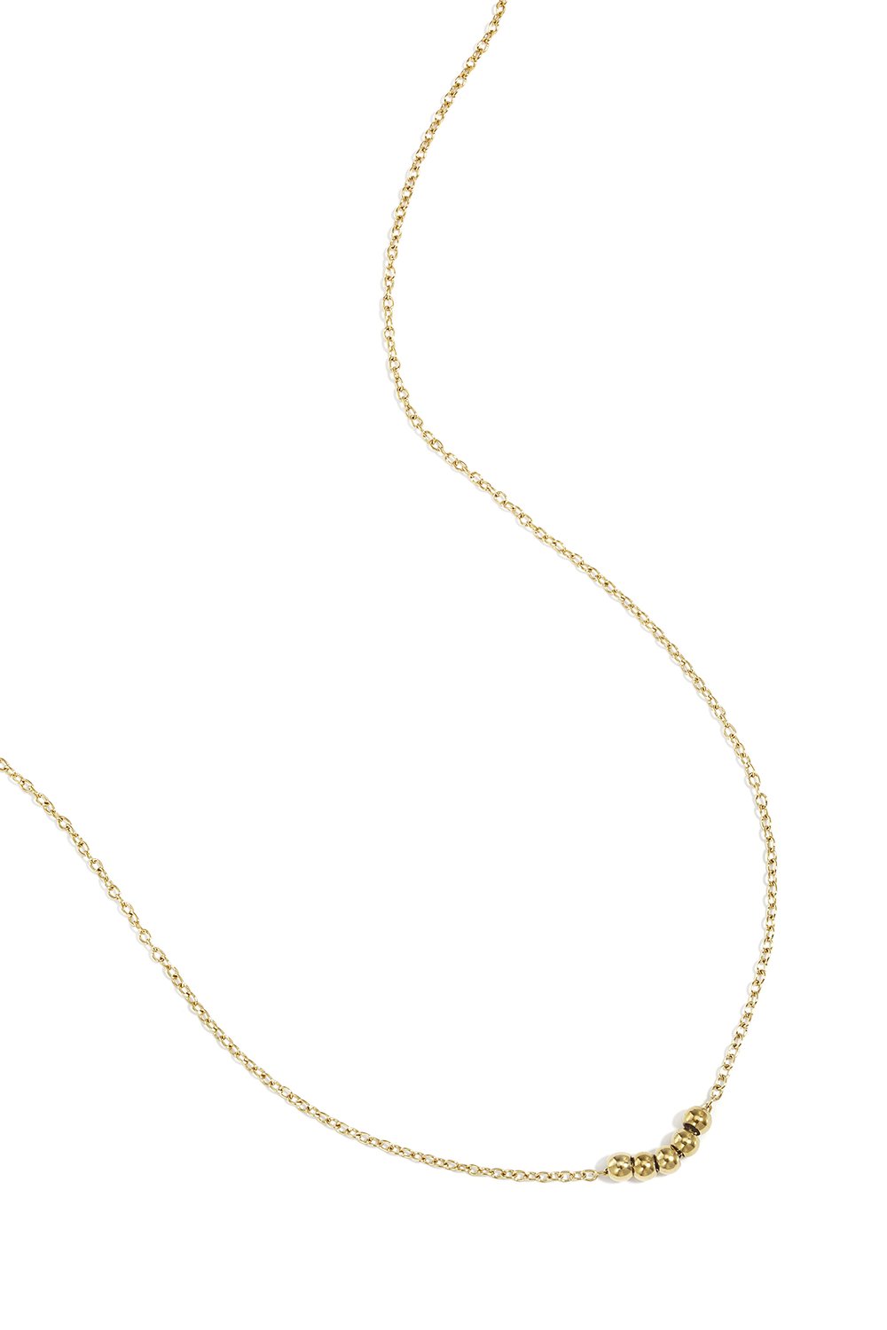 Klassische Kugelkette – Goldfarbe - Goldfarbefarbe 