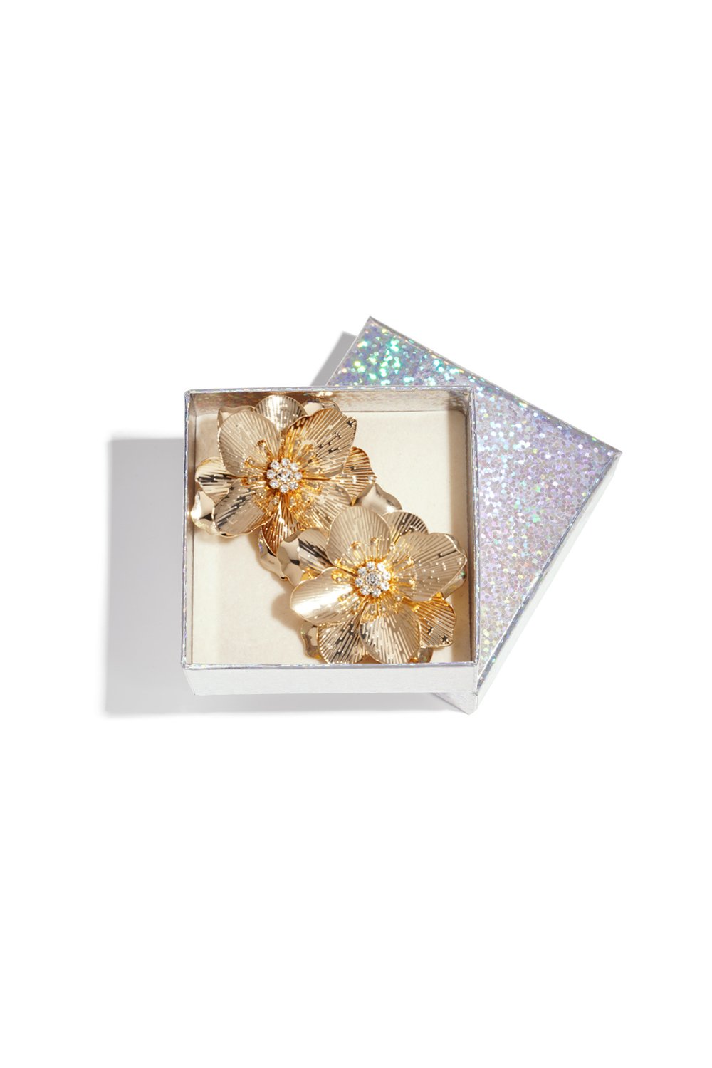 Grandi orecchini di lusso a forma di fiore h5Immagine2