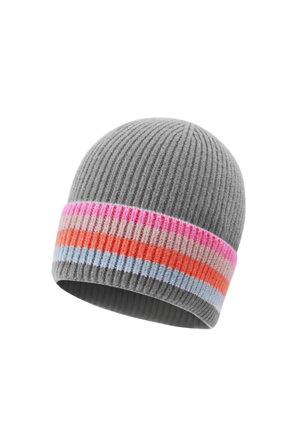 Multi color striped hat 