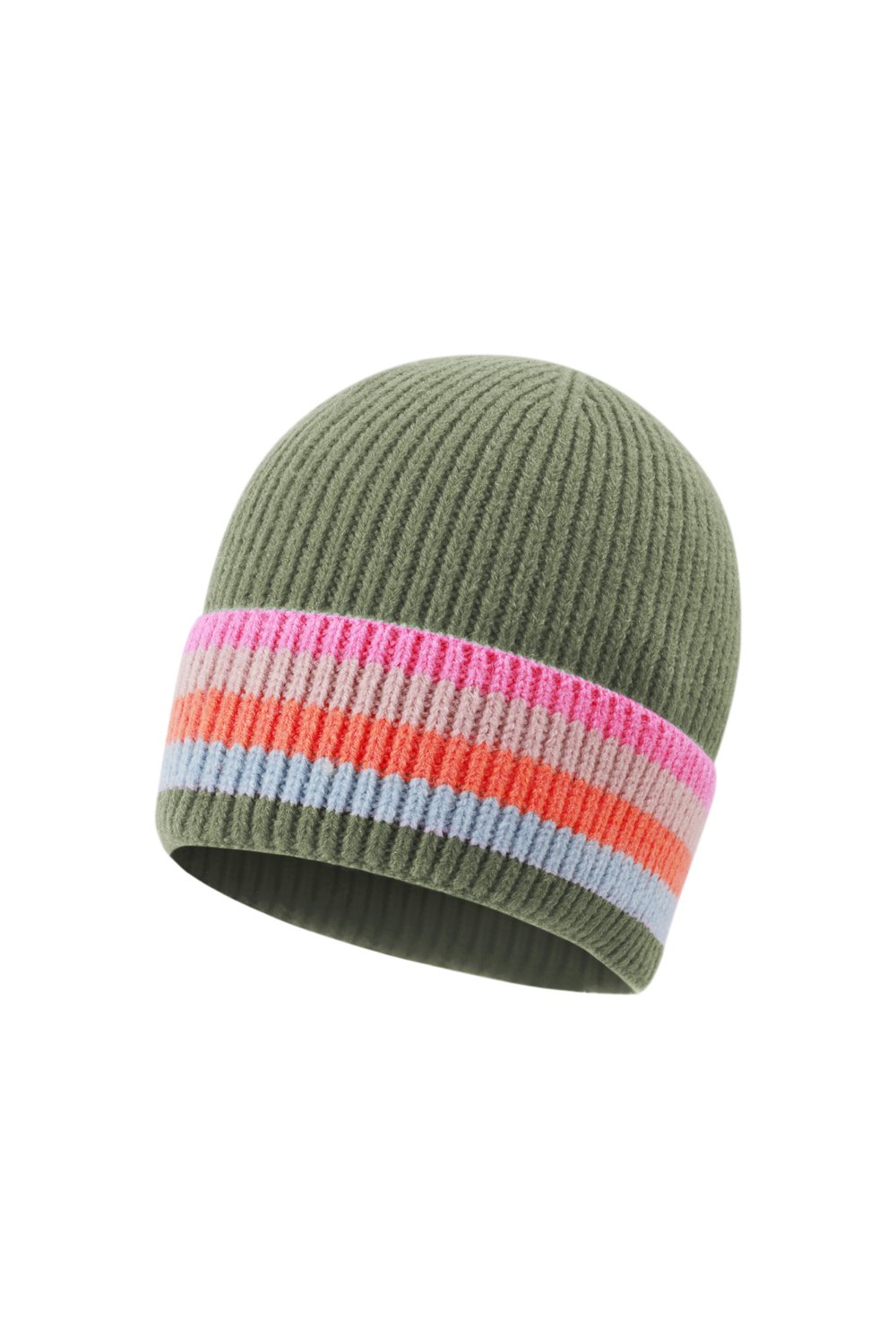 Cappello a righe multicolori 