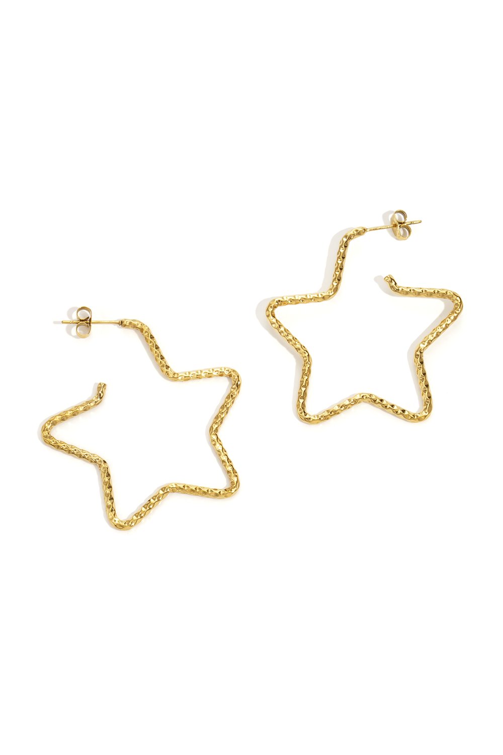Stainless Steel Hoop Earrings Star Casual Daily Simple Series Women's jewelry