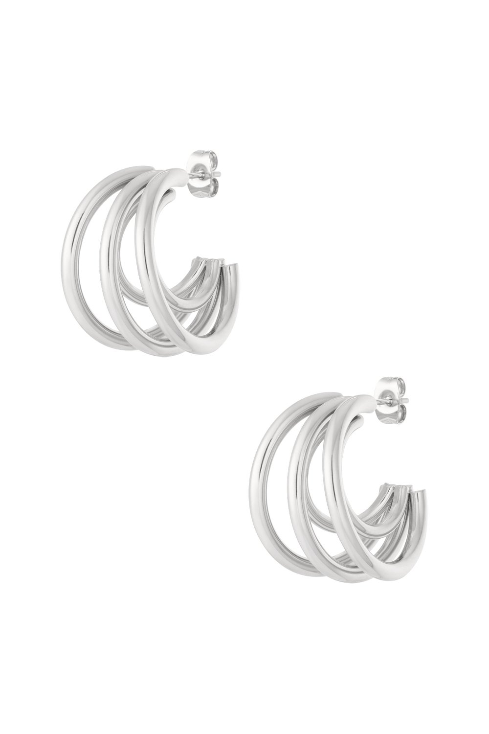 Stainless Steel Hoop Earrings Geometric Casual Daily Simple Series Women's jewelry Picture3