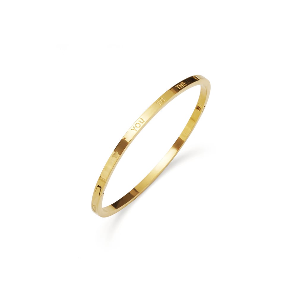 Bracelet esclave love you to the moon and back petit - doré 