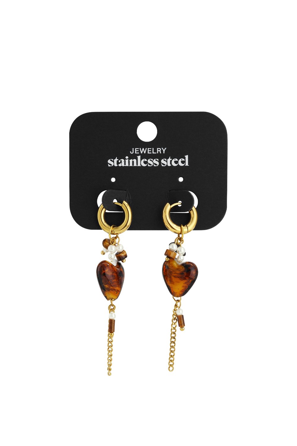 Stainless Steel Drop Earrings Heart Casual Daily Simple Series Women's jewelry Picture5