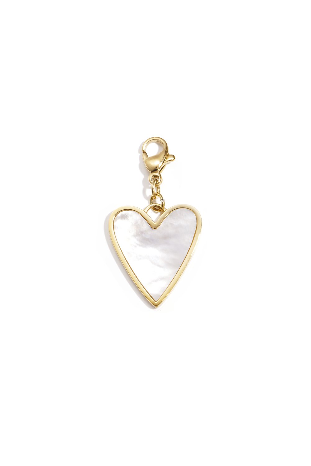 Mother of pearl heart jewelry charm 