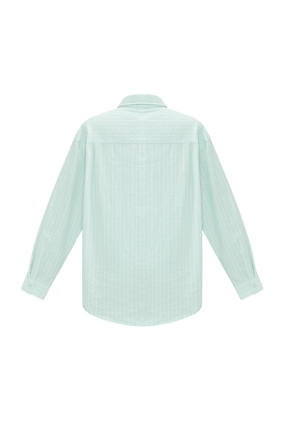 Cotton Woven Women's Blouse Casual Stripes Heart Ruffle Detail h5Picture3