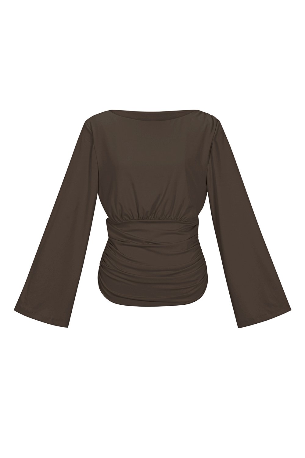 Woven Polyester Fiber Women's Long Sleeve Top Elegant Solid Color Fall/Winter h5Picture10