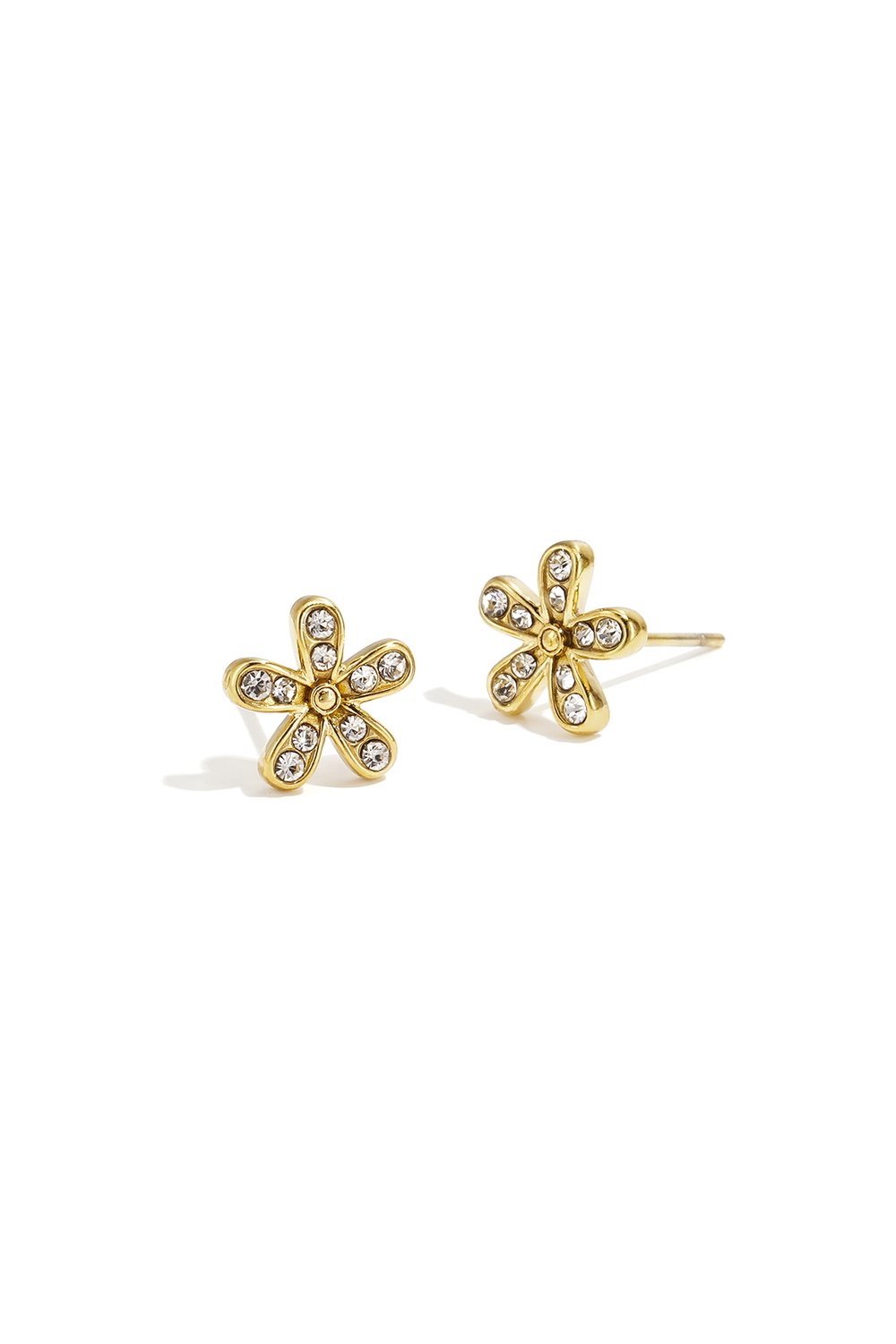 Stainless Steel Stud Earrings Flower Simple Daily Simple Series Women's jewelry