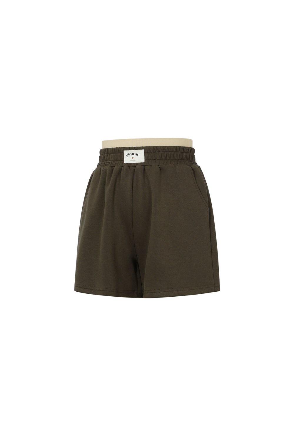 Shorts Casual Donna in Fibra di Poliestere Maglia Sporty Colore Puro Immagine2