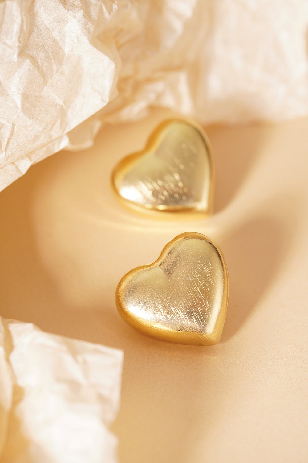 Soft heart studs earrings Picture3