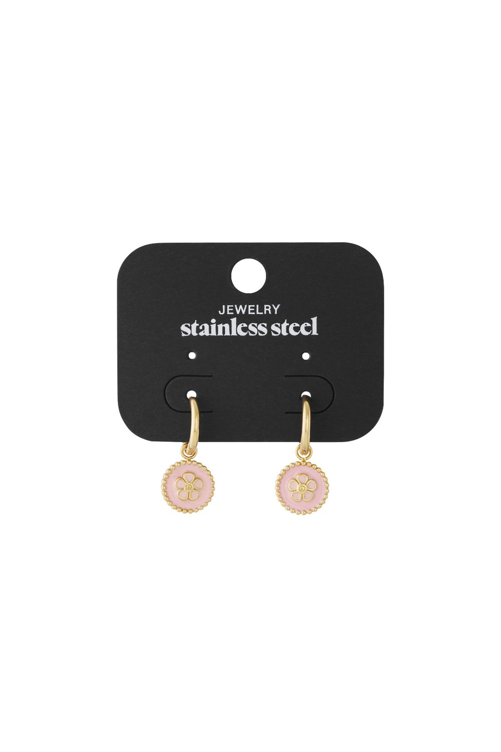 Boucles d'oreilles pendantes en acier inoxydable, série Fleur, décontractée, simple et quotidienne, bijoux pour femmes h5Image4