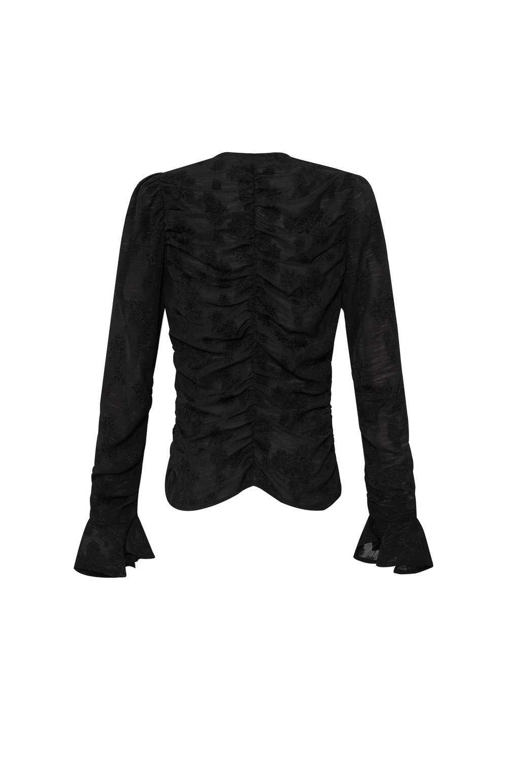 Polyester Women's Long Sleeve Top Ruched Design Picture3