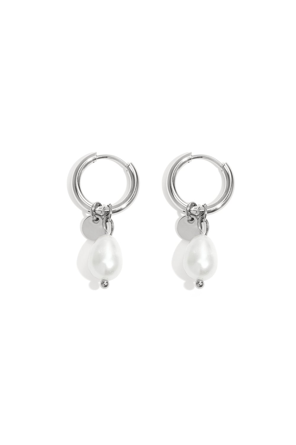 Earrings Pearl Drops Stainless Steel 