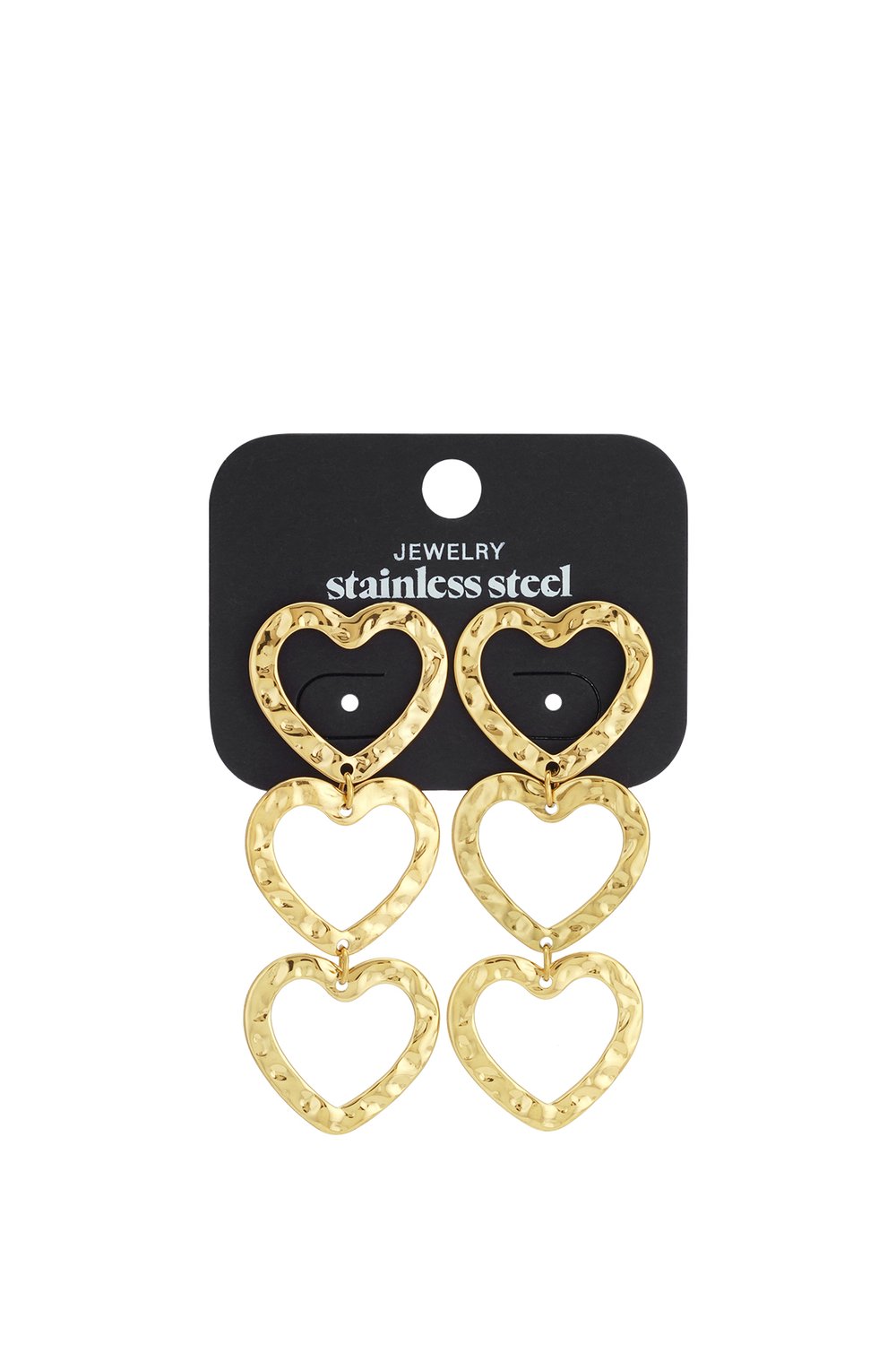 Oorbellen van roestvrij staal met hartjes, casual, dagelijks, eenvoudig, serie, damessieraden Afbeelding5