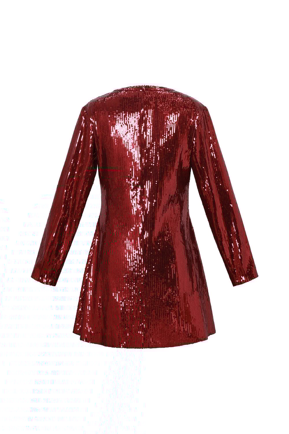 Tejido de Fibra de Poliéster Vestido Mini Mujer Elegante Lentejuelas Otoño/Invierno h5Imagen3