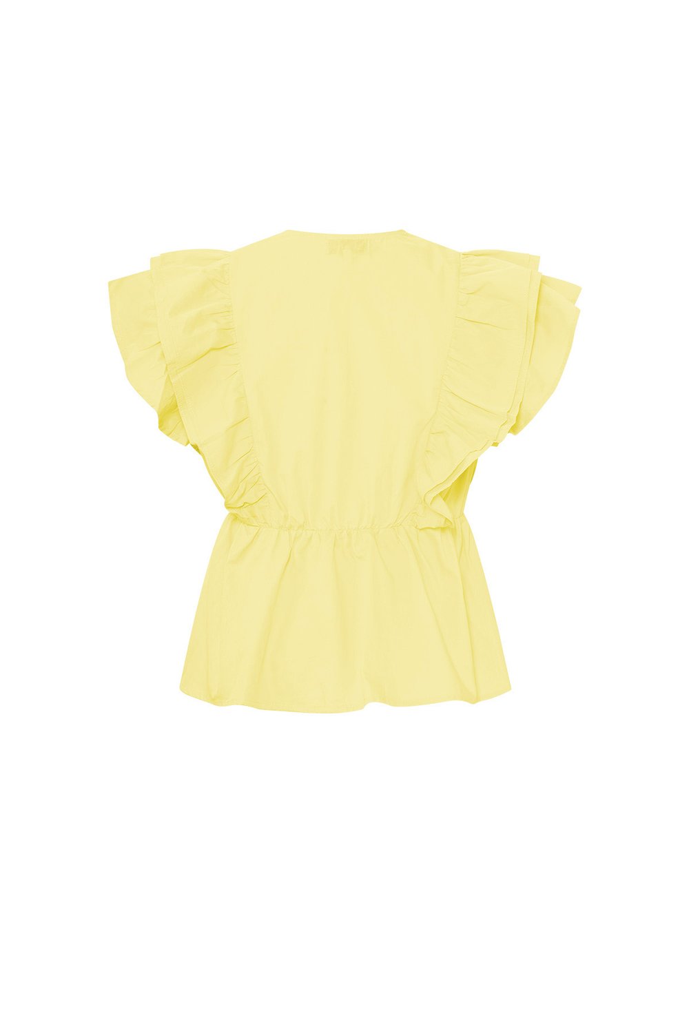 Woven Sleeveless Top Elegant Ruffle Edge Solid Color Spring/Summer Picture3