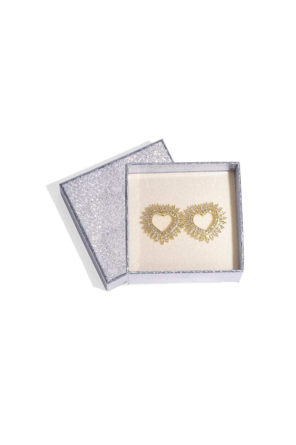 Koperen oorbellen met hartvormige, elegante kerst, luxe serie, damessieraden Afbeelding2