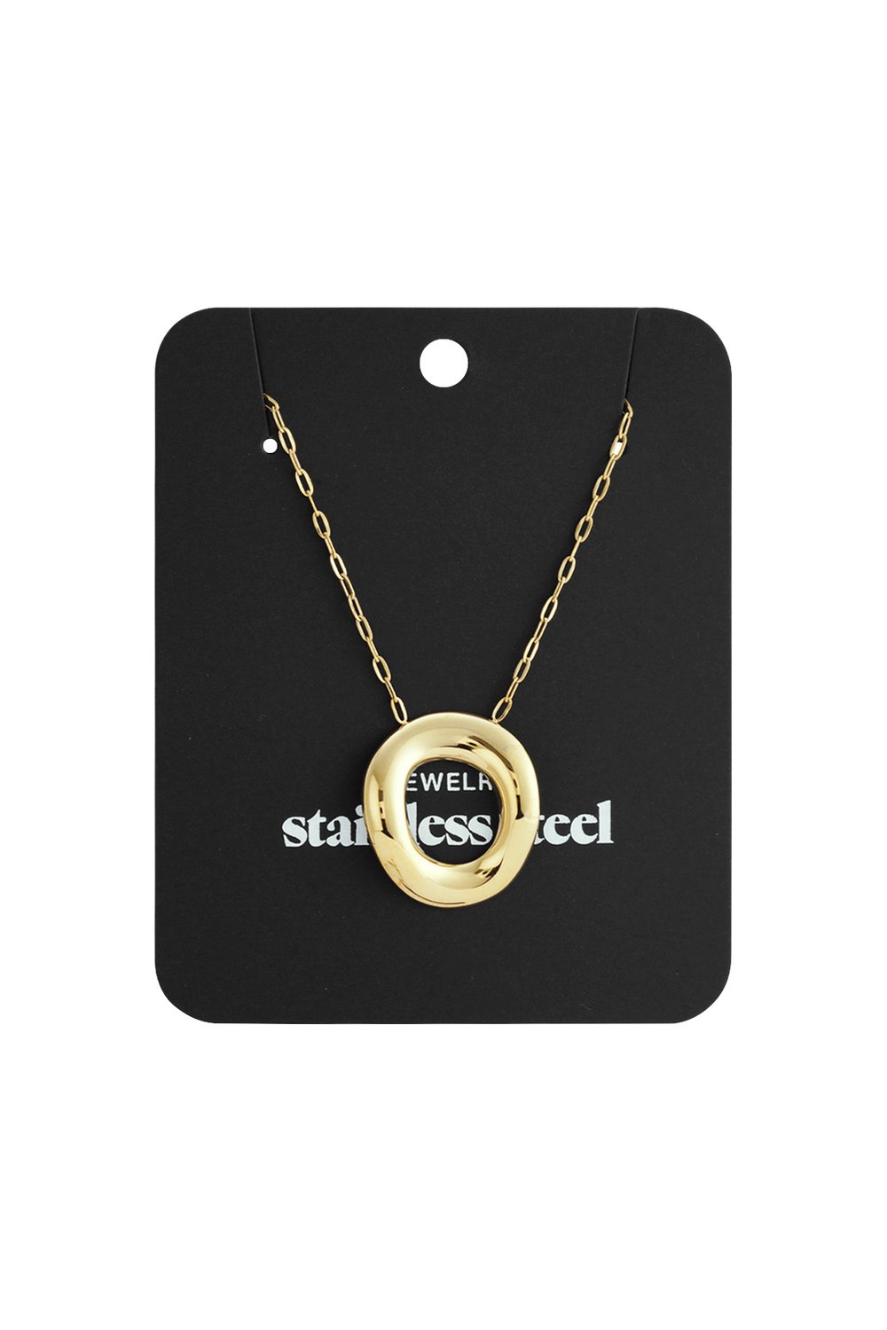 Stainless Steel Pendant necklaces circle Casual Daily Simple Series Women's jewelry Picture4